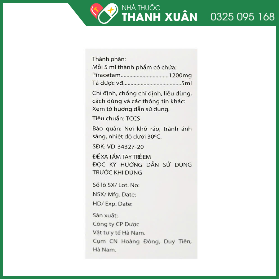 Pidoncam thuốc điều trị rối loạn tuần hoàn não